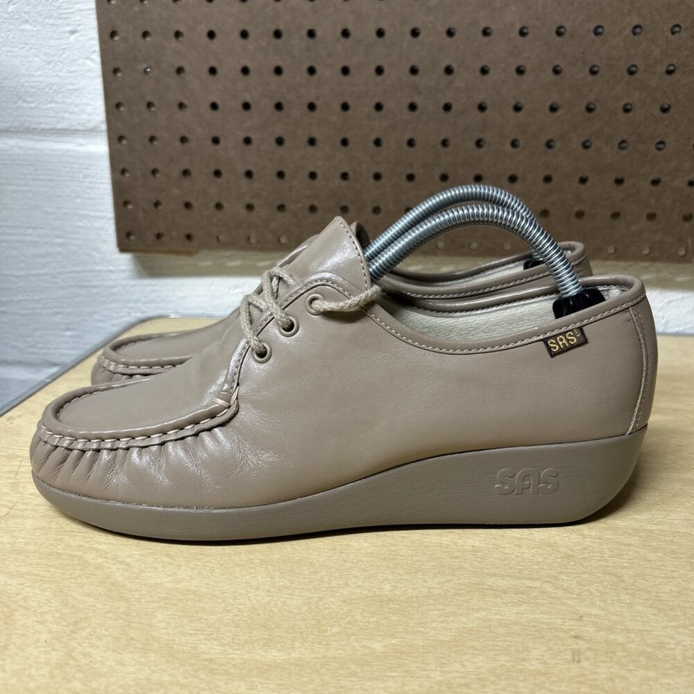 SAS Bounce Mocha Brown Leather Women’s Shoes Size 10.5 M Comfort Walking